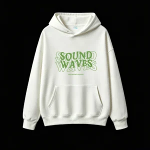 白卫正 SOUND WAVES SEND INSTANT MESSAGES Graphic Hoodie