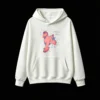 白卫正 Magical Pink Horse With Blue Mane And Tail New Year Celebration Star Print Hoodie