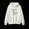 白卫正 Dark Silhouette Four-Legged Young Mammal Calf Foal Edge Detection Art - Minimalist Abstract High Contrast Hoodie