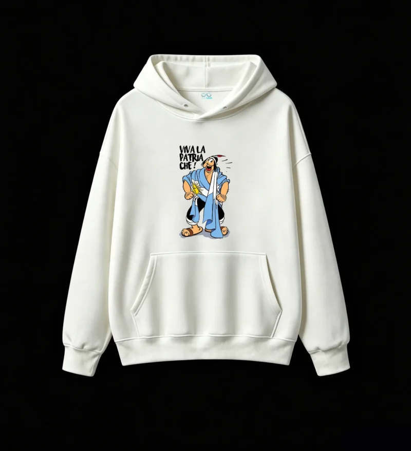 Casual Loose Fit Pullover Sweatshirt, Breathable Cotton Blend, Dynamic Pose Design Perfect for Soccer Fans, Independence Day Gift for Men Women Kids