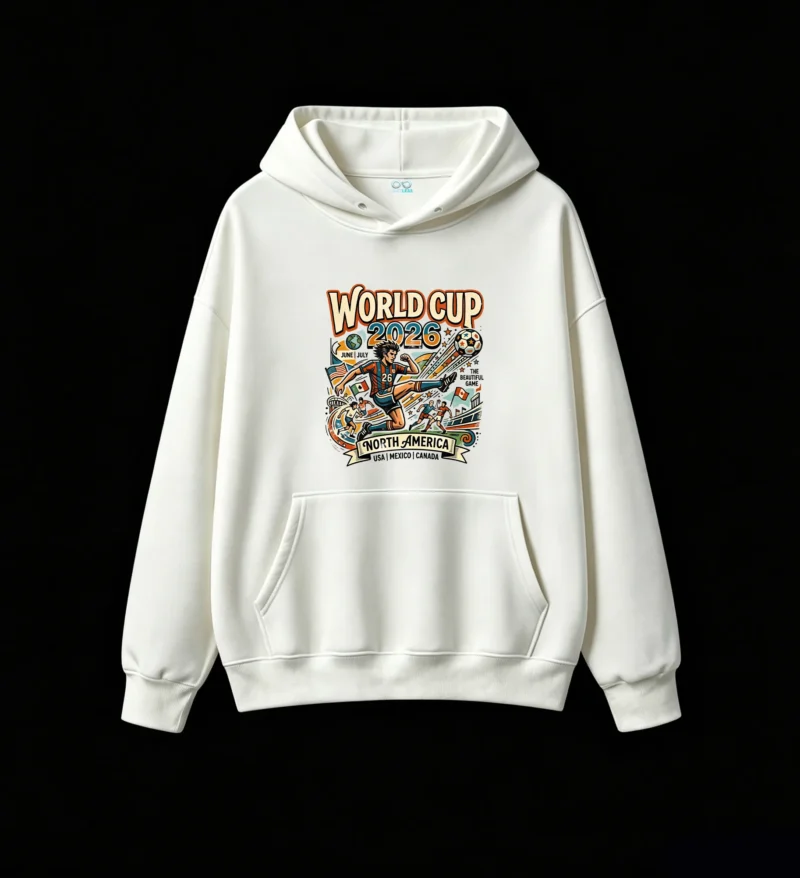 2026 FIFA World Cup North America Retro Graphic Hoodie
