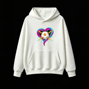 Soccer Heart Lightning Graphic Hoodie