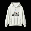 Argentine Flag Celebration Cutout Design - Premium Cotton Blend Men's Hoodie, Soft Fleece Lined Pullover Sweatshirt for Auto Enthusiasts and Classic Car Fans