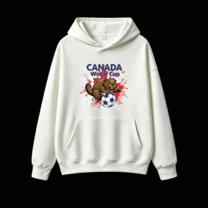 Canada World Cup Cartoon Beaver Soccer Jersey Hoodie