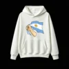 Bold Sky Blue and White Stripes Graphic Sweatshirt, Perfect Gift for Football Fans, Independence Day Celebration, National Pride Apparel