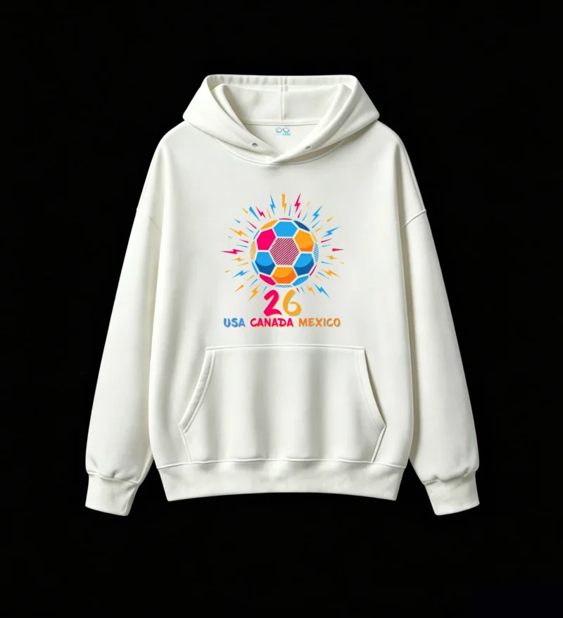 白卫正 USA Canada Mexico 26 Soccer Ball Hoodie