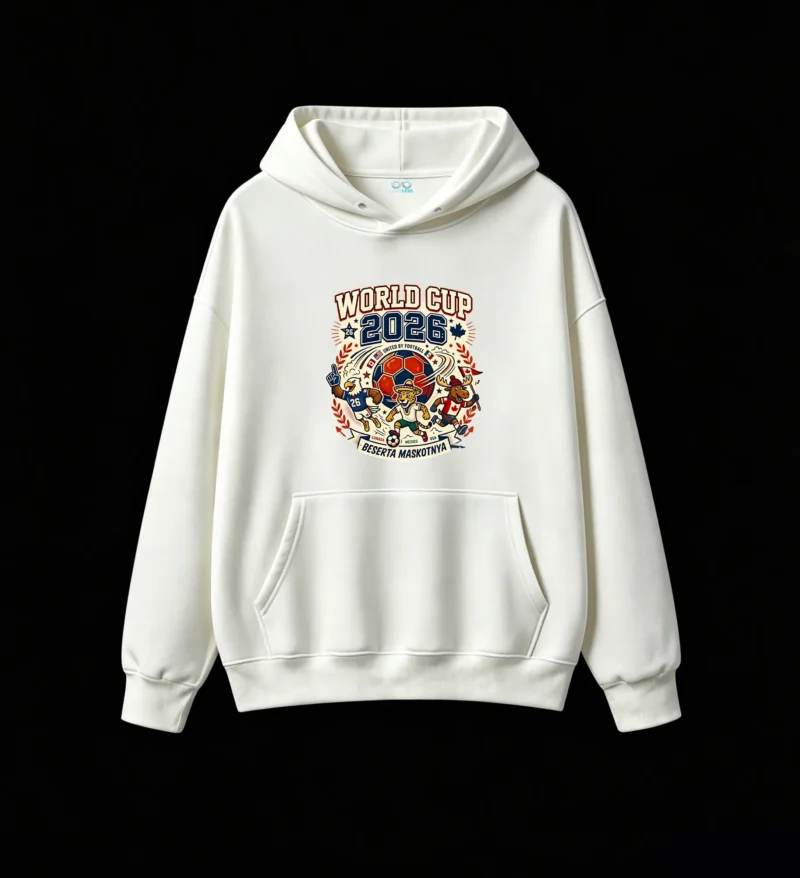 白卫正 2026 FIFA World Cup USA Mexico Canada Mascot Hoodie