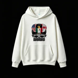 2026 FIFA World Cup USA Canada Mexico Bald Eagle National Unity Flag Design Hoodie