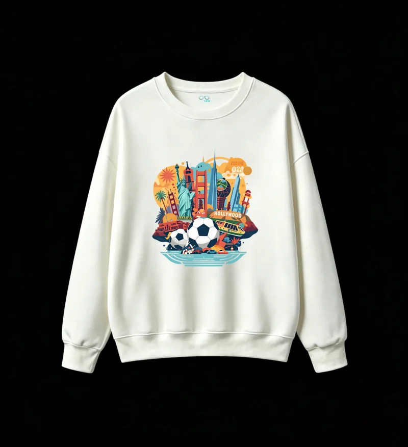 白卫正 USA Landmarks Collage Hoodie