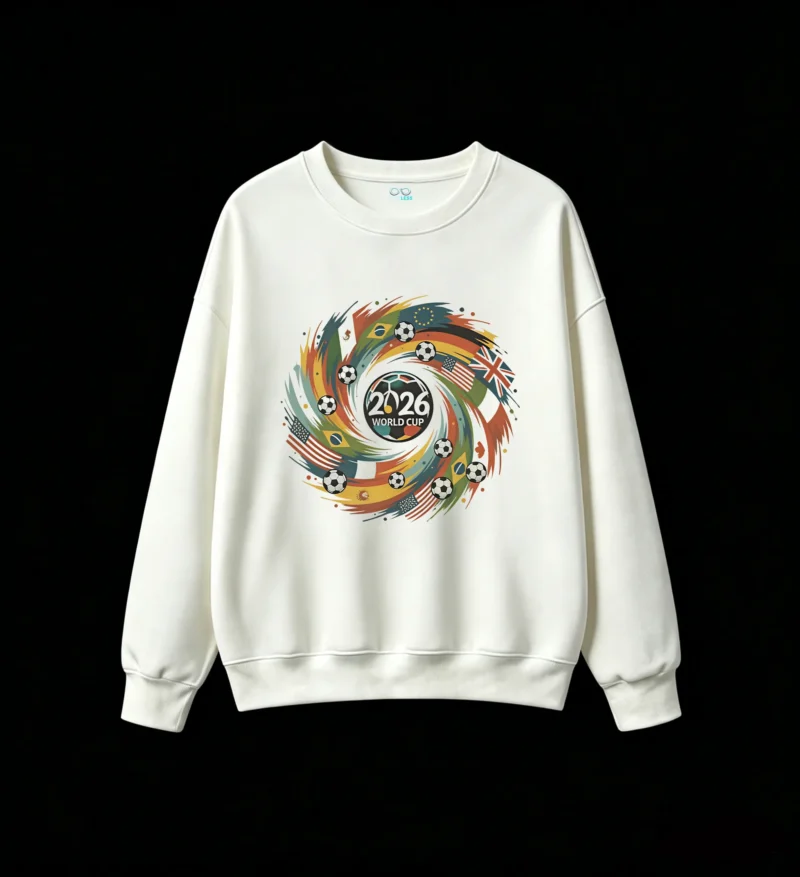 2026 FIFA World Cup Vibrant Swirling Vortex Graphic Hoodie