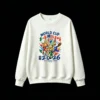 白卫正 2026 FIFA World Cup USA Canada Mexico Mascots Moose Jaguar Eagle Vibrant Colorful Crew Neck Sweatshirt
