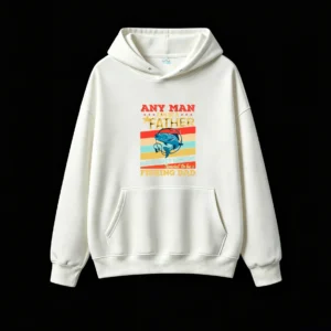 白卫正 Fishing Dad Special To Be A Father Retro Americana Fish Leaping Stars Stripes - Cozy Fleece Hoodie