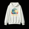 白卫正 Daddysaurus Father of the Monsters Retro T-Rex with Sunglasses 70s 80s Vintage Style Graphic Hoodie