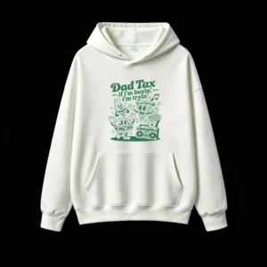 Dad Tax Fast Food Dancing Boombox Graphic Hoodie - Retro 80s 90s Nostalgia Streetwear
