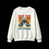 Dad Tax Making Sure It's Not Poison Retro Sunset Gradient Bear Sunglasses Burger Fries Drink Funny Pop Culture Humor Vintage Distressed Texture Unisex Oversized Hoodie
