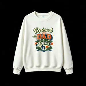 白卫正 Raised on Dad Advice Vintage Graphic Hoodie