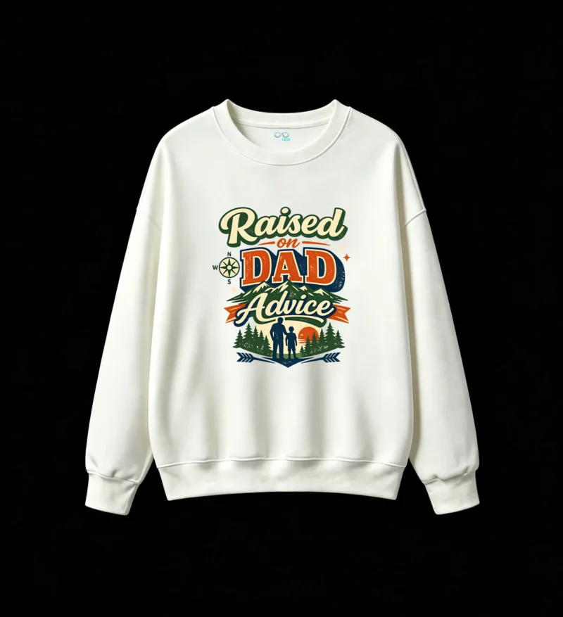白卫正 Raised on Dad Advice Vintage Graphic Hoodie