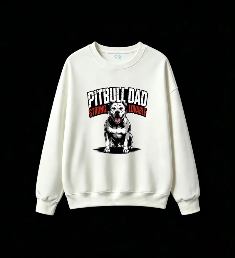 白卫正 Pitbull Dad Strong Lovable Muscular Dog Graphic Hoodie