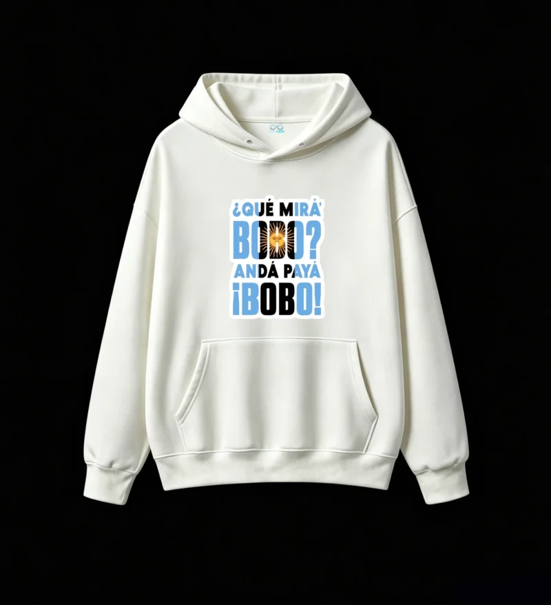 Bold Sun of May Design with Blue and Black Text, Casual Streetwear Sweatshirt for Men Women, Funny Mocking Humor Tee, Perfect Gift for Argentina Travelers or Spanish Speakers