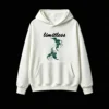 白卫正 Art Nouveau Floral Teal Lily Hoodie