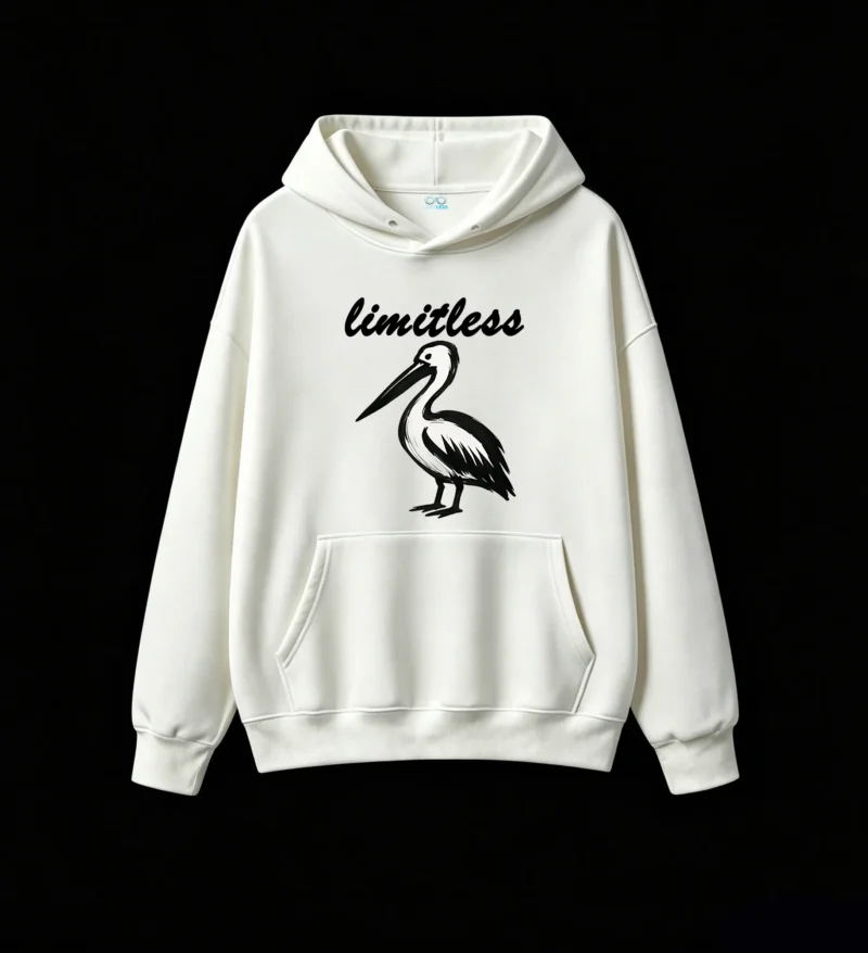 白卫正 Unisex Oversized Hoodie with Retro Graphic Print