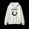 Artistic Black Cherry Blossom Swirl Pattern Hoodie