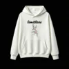 白卫正 Elegant Black Birds with Red Floral Filigree Hoodie
