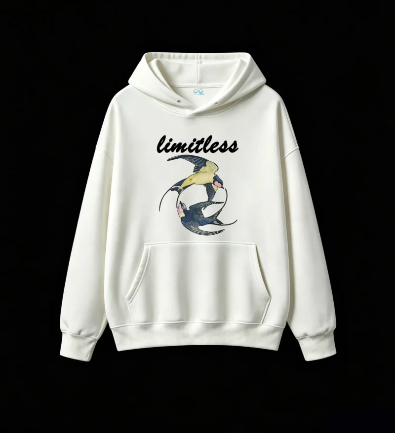 Yin Yang Swallows Circular Design Hoodie