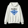 白卫正 Elegant Blue Baroque Damask Crown Motif Hoodie