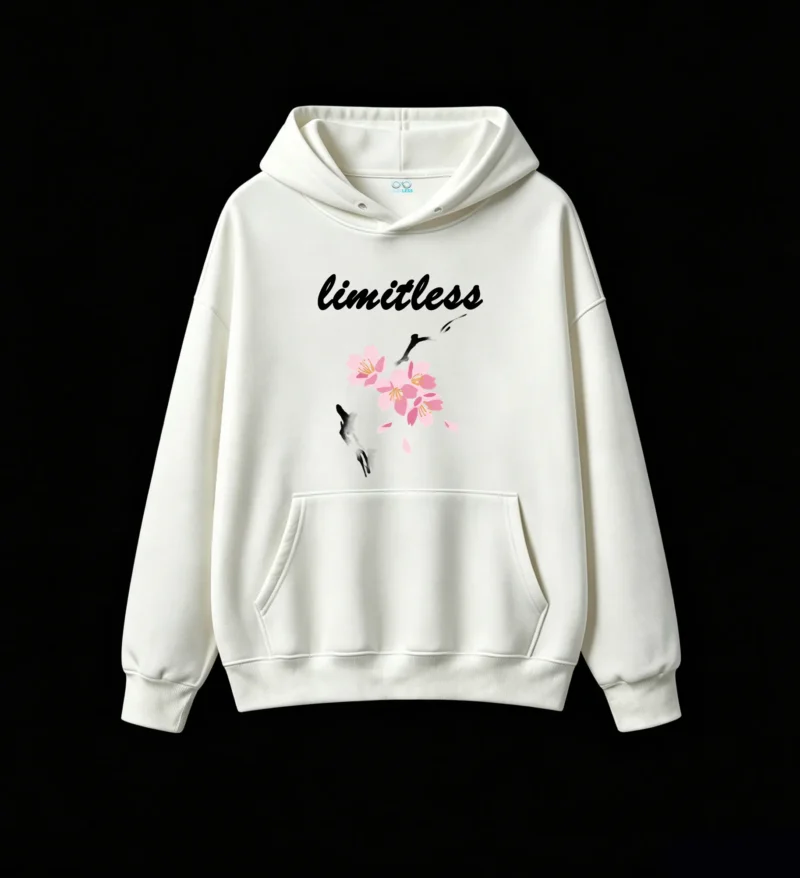 白卫正 Cherry Blossom Sakura Digital Illustration Hoodie