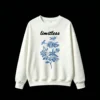 白卫正 Elegant Blue Floral Porcelain Style Unisex Hoodie