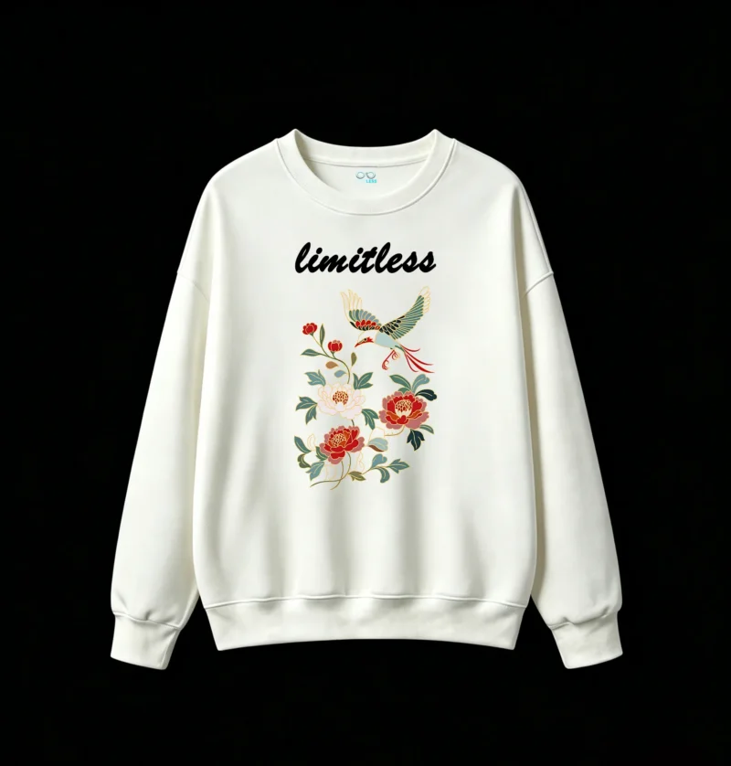 白卫正 Ornate Bird and Blooming Flowers Hoodie