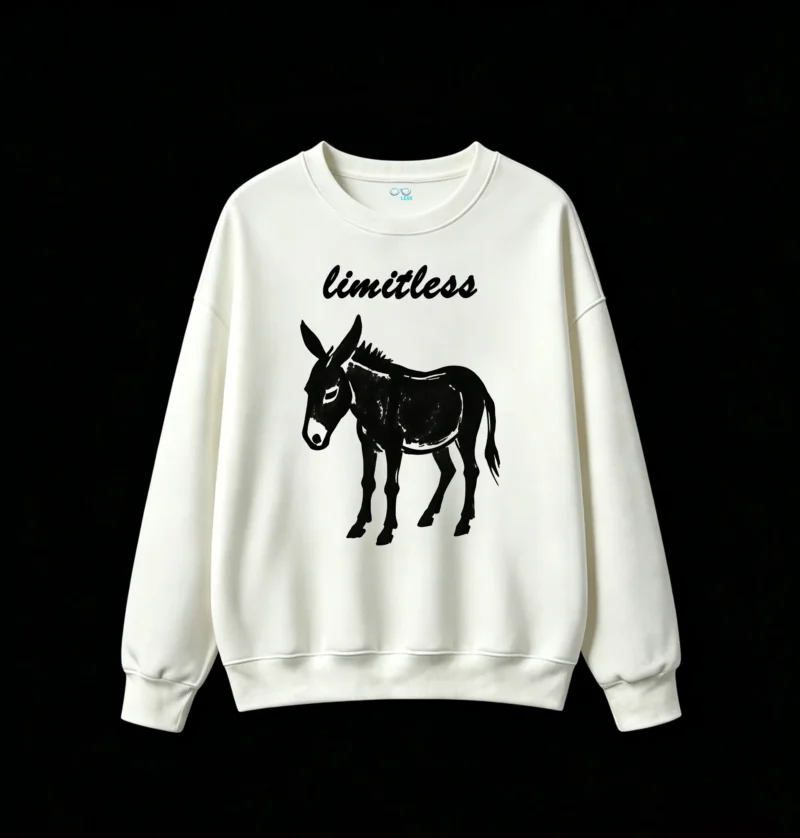 白卫正 Dark Silhouette Donkey Profile - Unisex Hoodless Sweatshirt