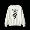 白卫正 No-Brand Unisex Oversized Dark Glossy Eel Graphic Hoodie