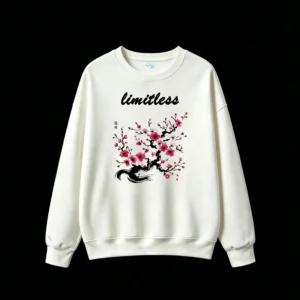白卫正 Ethereal Pink Cherry Blossom Print Hoodie