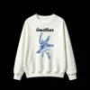 白卫正 Blue Floral Embroidery Style Unisex Hoodie