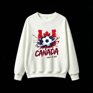 白卫正 Canada Soccer World Cup 20XX Grunge Graphic Hoodie