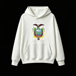 Vibrant Condor Shield and Mountain Design, Soft Cotton Blend Pullover Sweatshirt , Unisex Streetwear for Travelers, History Enthusiasts, and Latin American Pride Events