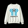 1978 FIFA World Cup Argentina Official Logo Vintage Retro Soccer Ball Design Unisex Oversized Hoodie