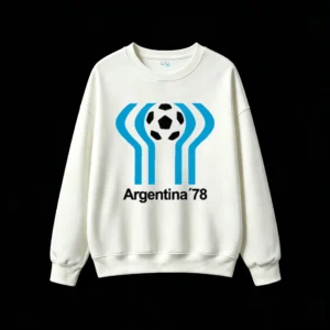1978 FIFA World Cup Argentina Official Logo Vintage Retro Soccer Ball Design Unisex Oversized Hoodie