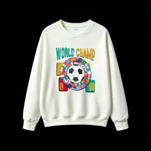 1998 FIFA World Cup France Vintage Distressed "World Champ" Graphic Sweatshirt