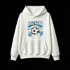 Premium Cotton Blend Pullover with Embroidered Sun of May and Flag Design, Breathable Streetwear for Football Matches, Casual Outfit Gift for Argentina Fans
