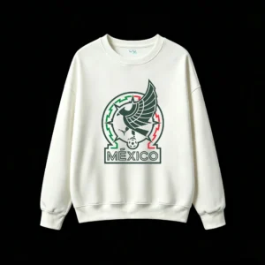 Mexico National Football Team Golden Eagle Cactus Shield Logo Hoodie