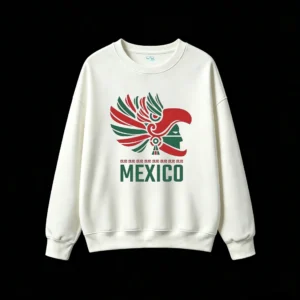 Sudadera con capucha con el gráfico de la cabeza de águila de México