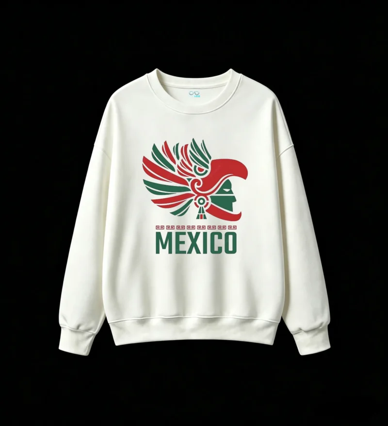 白卫正 Mexico Eagle Head Graphic Hoodie