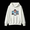 Bai Weizheng Sudadera de algodón de alta calidad con un llamativo estampado gráfico, un borde blanco grueso y un diseño con sombras negras; el regalo perfecto para los aficionados al fútbol con motivo del Mundial, un cumpleaños o la Navidad