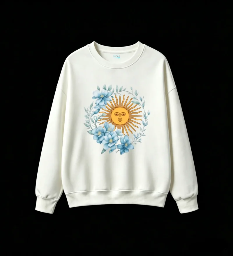 Argentina National Emblem Sol de Mayo May Sun Wreath Ceibo Flower Independence Sovereignty Graphic Hoodie