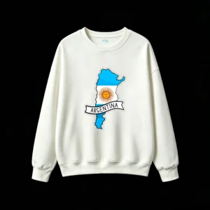 Argentina Map Flag Sticker Design Unisex Hoodie