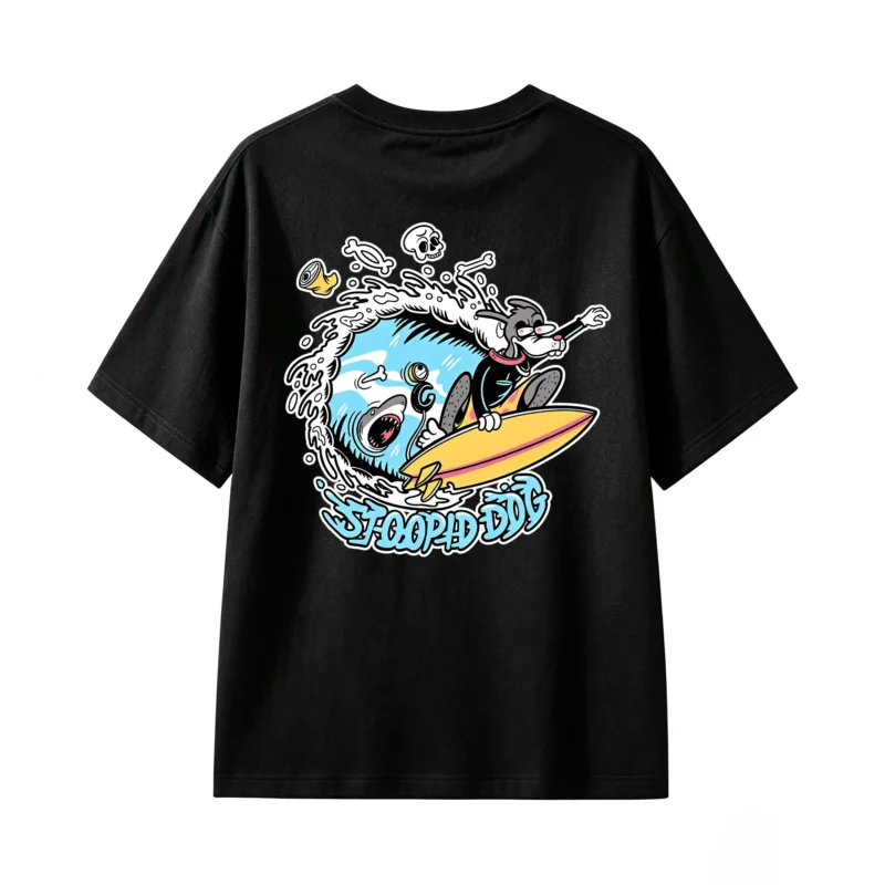 Funny Back Print T-Shirt for Women Men - Casual Short Sleeve Graphic Tee