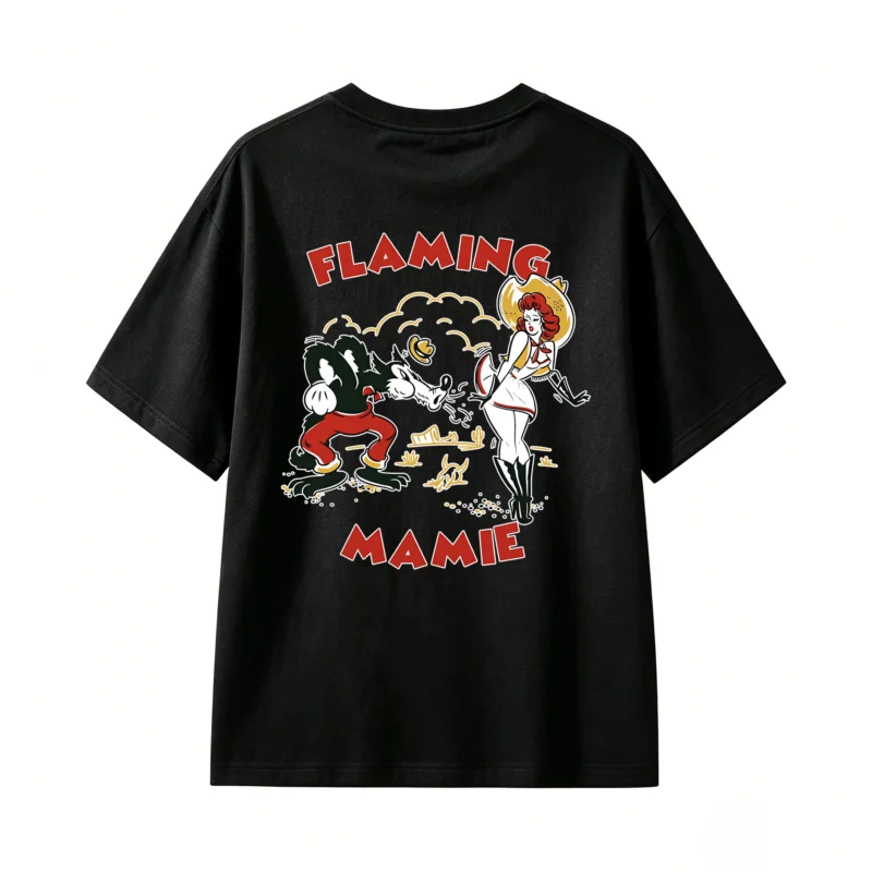 Funny Back Print T-Shirt for Women Men